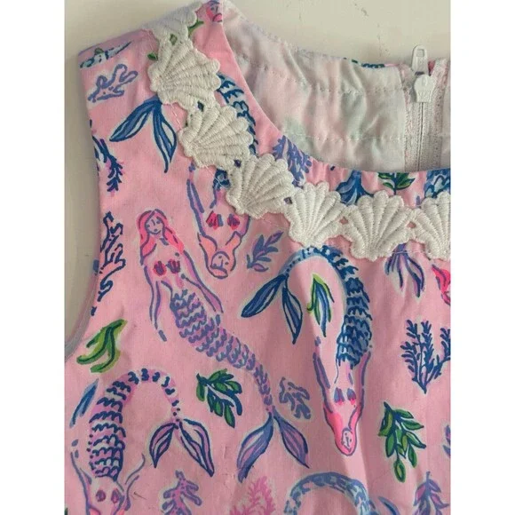 Lilly Pulitzer Girls Dress Size 6 Pink Blossom Girl's Night Out Print Dress - Picture 3 of 8